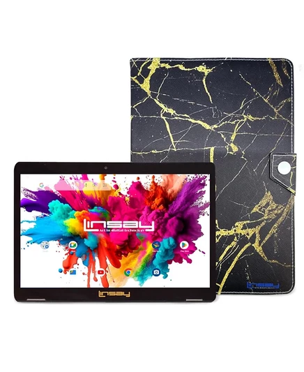 Планшет LINSAY 10,1″, 128 ГБ, Android 15, черный