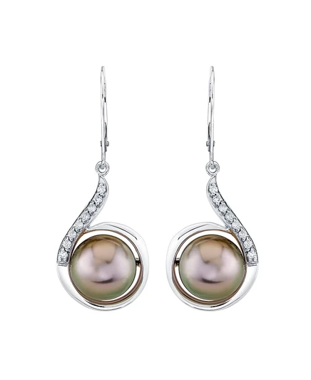 Серьги Macy's таитянская жемчужина 10 мм, белые