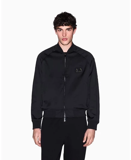 Мужская куртка-бомбер A|X Armani Exchange черного и золотого цветов черный