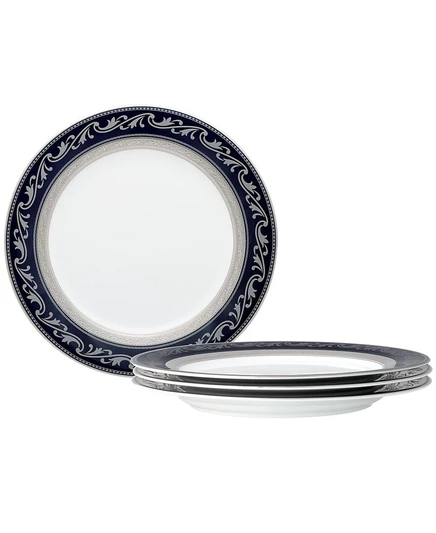 Набор 4 тарелок Noritake Crestwood Cobalt, 23 см, синие