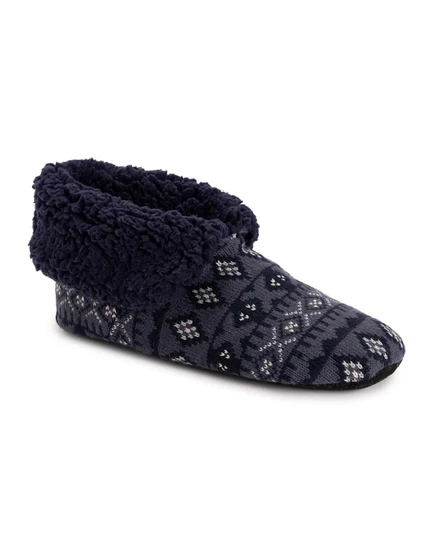 Мужские вязаные тапочки-пинетки MUK LUKS blue