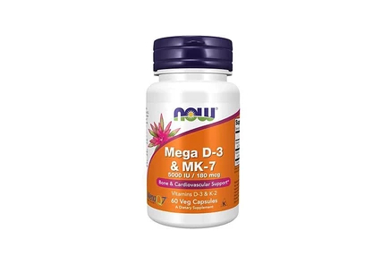 Витамины NOW Foods Mega D-3 и MK-7, 60 вег. капс