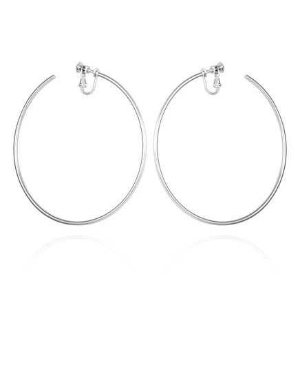 Серьги-кольца Vince Camuto крупные клипсы, серебристые