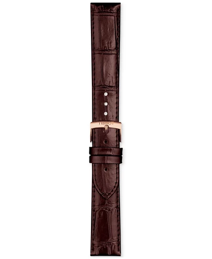 Официальный сменный ремешок для часов Tissot из коричневой кожи коричневого цвета