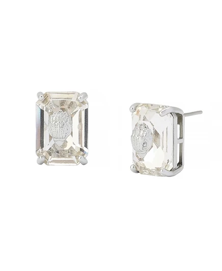 Серьги-гвоздики Kurt Geiger London с кристаллом, прозрачные