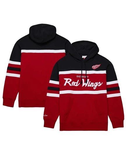 Мужское худи Mitchell & Ness Detroit Red Wings, красно-черное