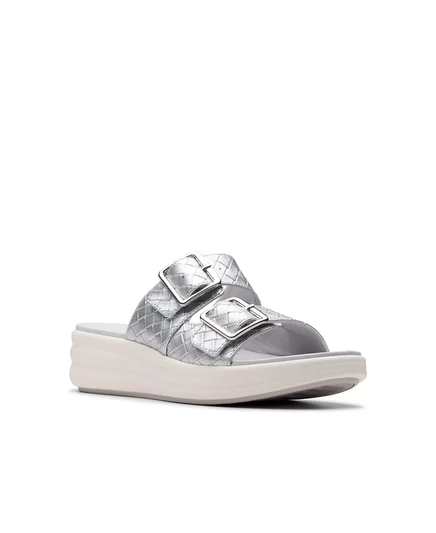  Женские босоножки Cloud Steppers Drift с открытым носком silver metallic synthetic
