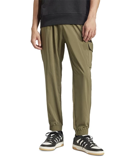 Мужские карго-штаны Adidas Essentials с мелким логотипом, зеленые