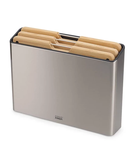 Набор разделочных досок Joseph Joseph Folio Steel Bamboo, 3 шт., серый