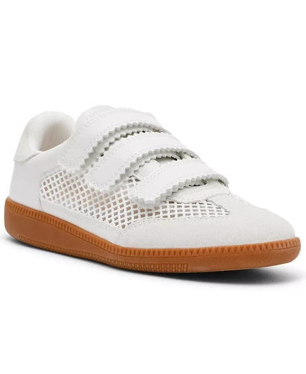  Женские кроссовки Momentum-M с тройным ремешком white mesh