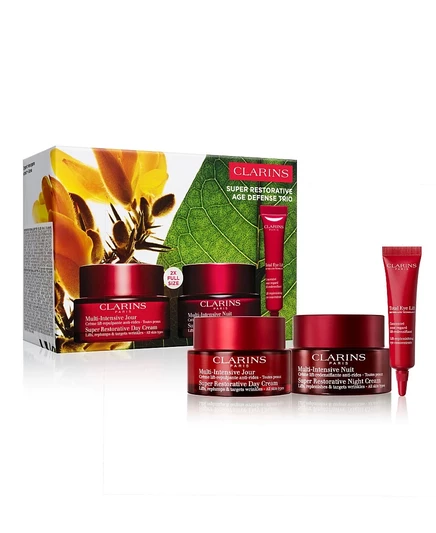 Clarins, 3 шт. Супер Тонизирующий дневной и ночной набор без цвета