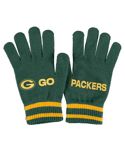 Женская ОДЕЖДА от Erin Andrews Green Green Bay Packers в комплекте с двойной жаккардовой вязаной шапкой с помпоном и перчатками green