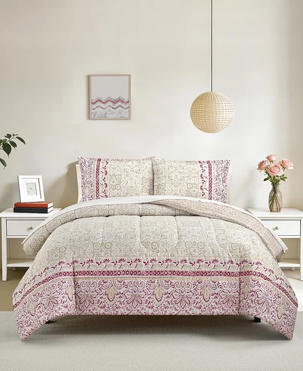 Комплект постельного белья Macy's Adalia двусторонний, 3 предмета Розовый