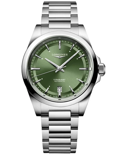 Мужские часы Longines Conquest автоматические 38 мм, стальной браслет