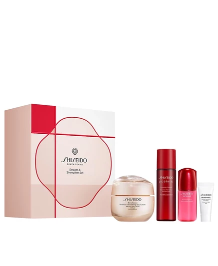 Shiseido, 4 шт. Подарочный набор для разглаживания и укрепления кожи против старения, без цвета