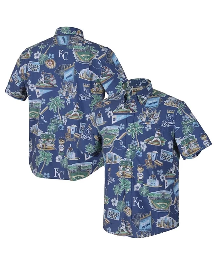Мужская рубашка reyn spooner kansas city royals, синяя