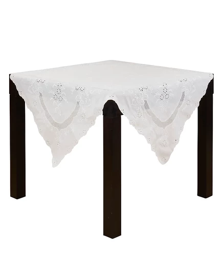 Скатерть Saro Lifestyle Cutwork 137×137 см, белая