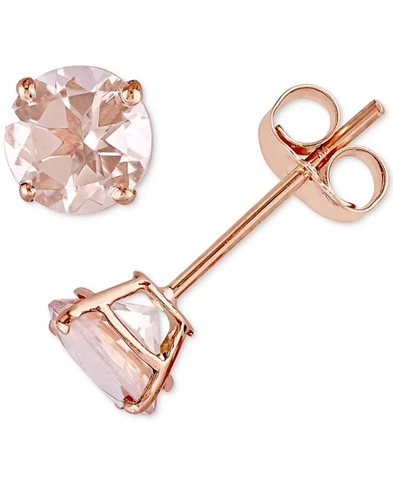 Серьги-пусеты Macy's Solitaire, золото 14K, морганит