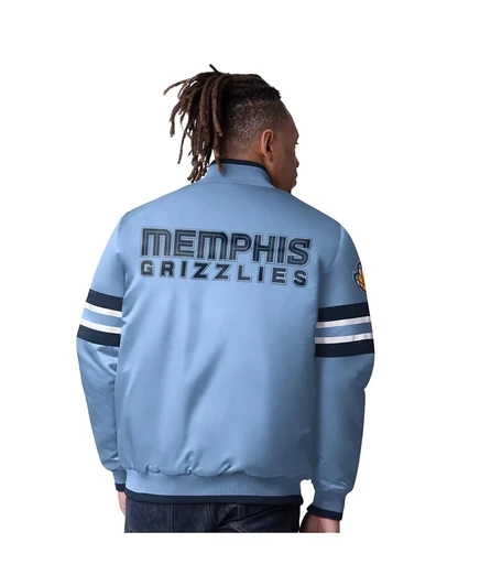 Мужская светло-голубая атласная куртка на молнии Memphis Grizzlies Scout Varsity light blue
