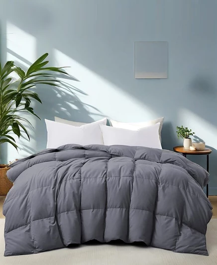 Пуховое одеяло UNIKOME Full/Queen 223×229 см, серое