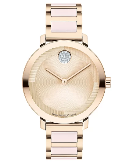 Женские часы Movado Bold Evolution 2.0 34 мм керамика/сталь, розовые