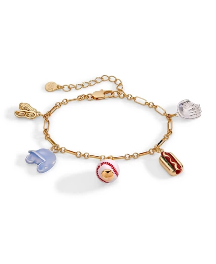Женский браслет Alex and Ani «На бейсбол», с подвесками