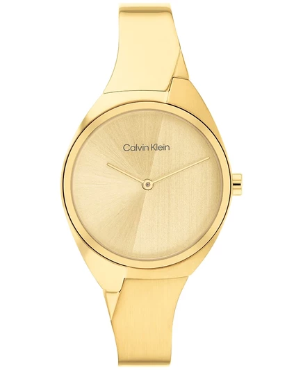 Женские часы-браслет Calvin Klein с двумя стрелками из нержавеющей стали золотистого цвета, 30 мм, желтый