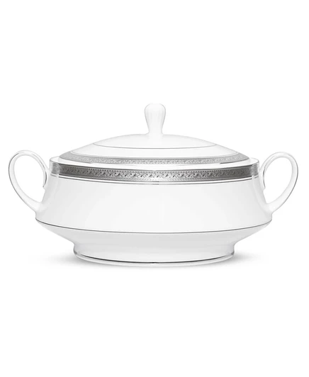 Миска для овощей Noritake Crestwood Platinum с крышкой, 1,4 л