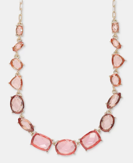 Эффектное колье с камнями от Anne Klein, удлинитель 16 дюймов + 3 дюйма, розовый