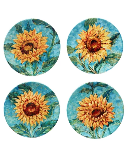 Тарелки Certified International Sunflowers, 4 шт., мультицвет