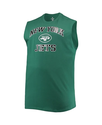 Мужская майка Profile New York Jets большого размера, зеленая