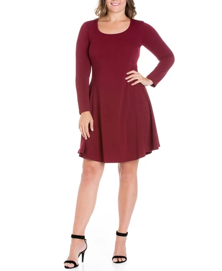 Женское расклешенное платье 24seven Comfort Apparel, красное