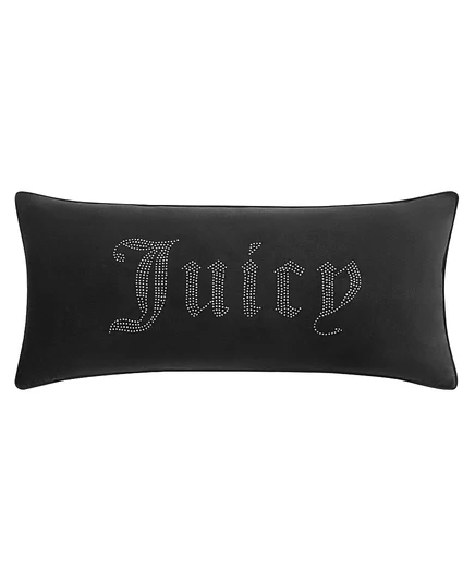 Декоративная подушка Juicy Couture со стразами, черная