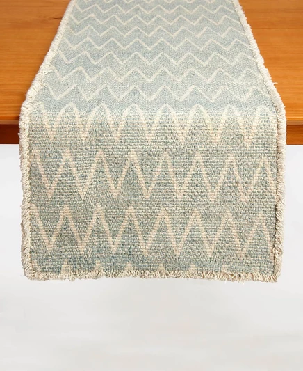 Дорожка для стола Tableau Zig Zag 72″×14″, синяя