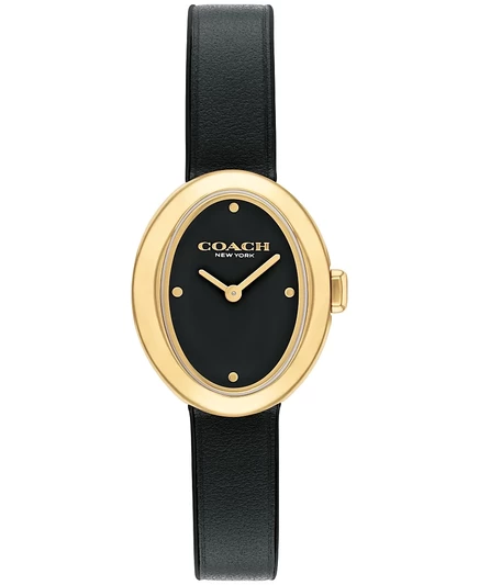 Женские часы Coach Sammy 22,5 мм кожаный ремешок, черные