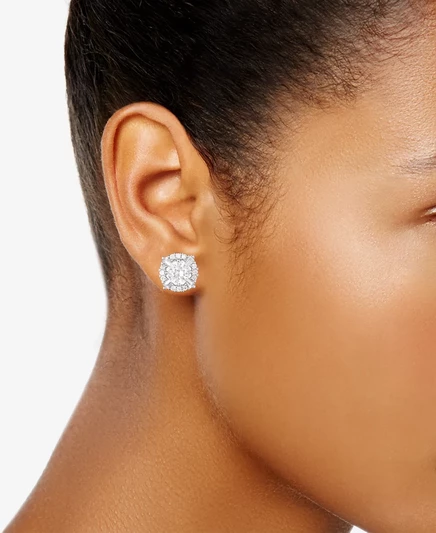 Серьги-гвоздики Anne Klein Elevated Crystal, серебристые