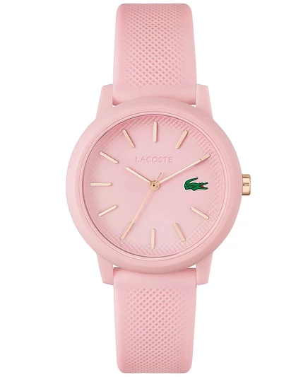 Женские часы Lacoste L.12.12, силиконовый ремешок, 36 мм, розовые