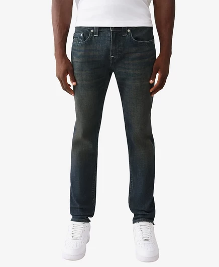 Мужские джинсы-скинни Rocco зауженного кроя True Religion синего цвета