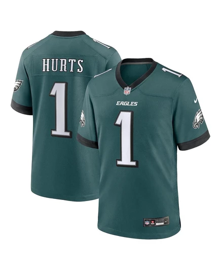 Мужская футболка Nike Jalen Hurts Philadelphia Eagles для альтернативных игр green