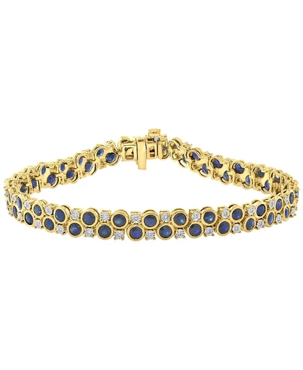 Браслет EFFY Collection Sapphire с сапфирами и бриллиантами, позолоченный