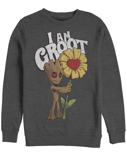 Мужская толстовка Fifth Sun Groot Love (Marvel), серая