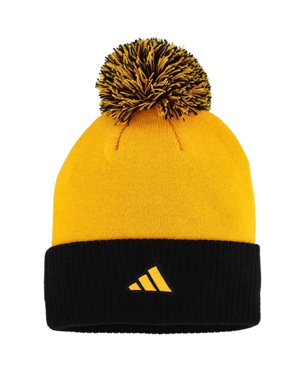 Женская вязаная шапка adidas Laurel с помпоном, золотая