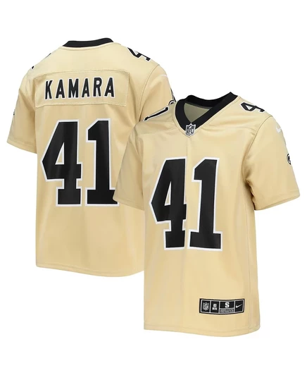 Детское джерси Nike Alvin Kamara Inverted Team Game, золотое