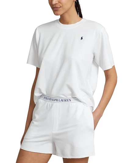 Женская пижама Polo Ralph Lauren 2 предмета, топ и шорты, белая