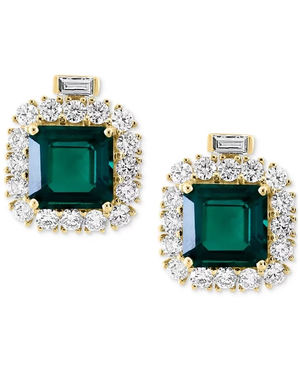 Украшение EFFY с лаб. изумрудом и бриллиантами, 14k