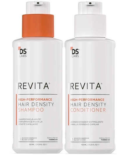 DS Laboratories, 2 шт., Высокоэффективный шампунь и кондиционер Revita для придания густоты волосам, большой набор без окрашивания