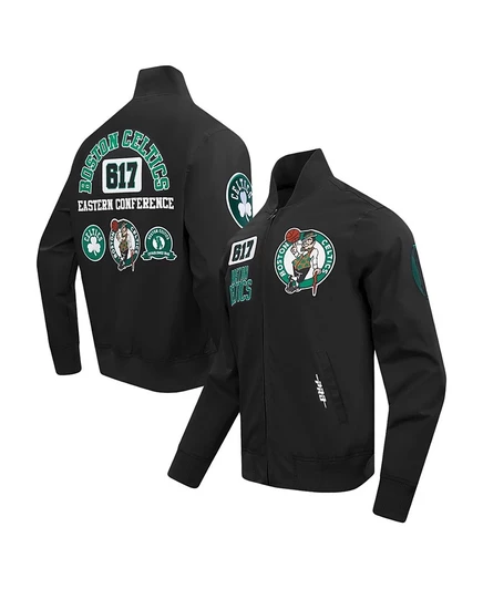 Мужская куртка Pro Standard Boston Celtics Area Code Twill на молнии, черная