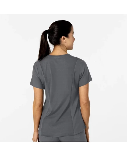 Облегающий топ-скраб Wink Plus Size W123 с V-образным вырезом Flex-n-Reach pewter