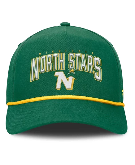 Мужская кепка Fanatics из коллекции Kelly Green Minnesota North Stars Decades с А-образным вырезом и регулируемой длиной