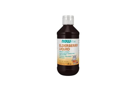 Детский сироп NOW Foods Elderberry 240 мл, белый